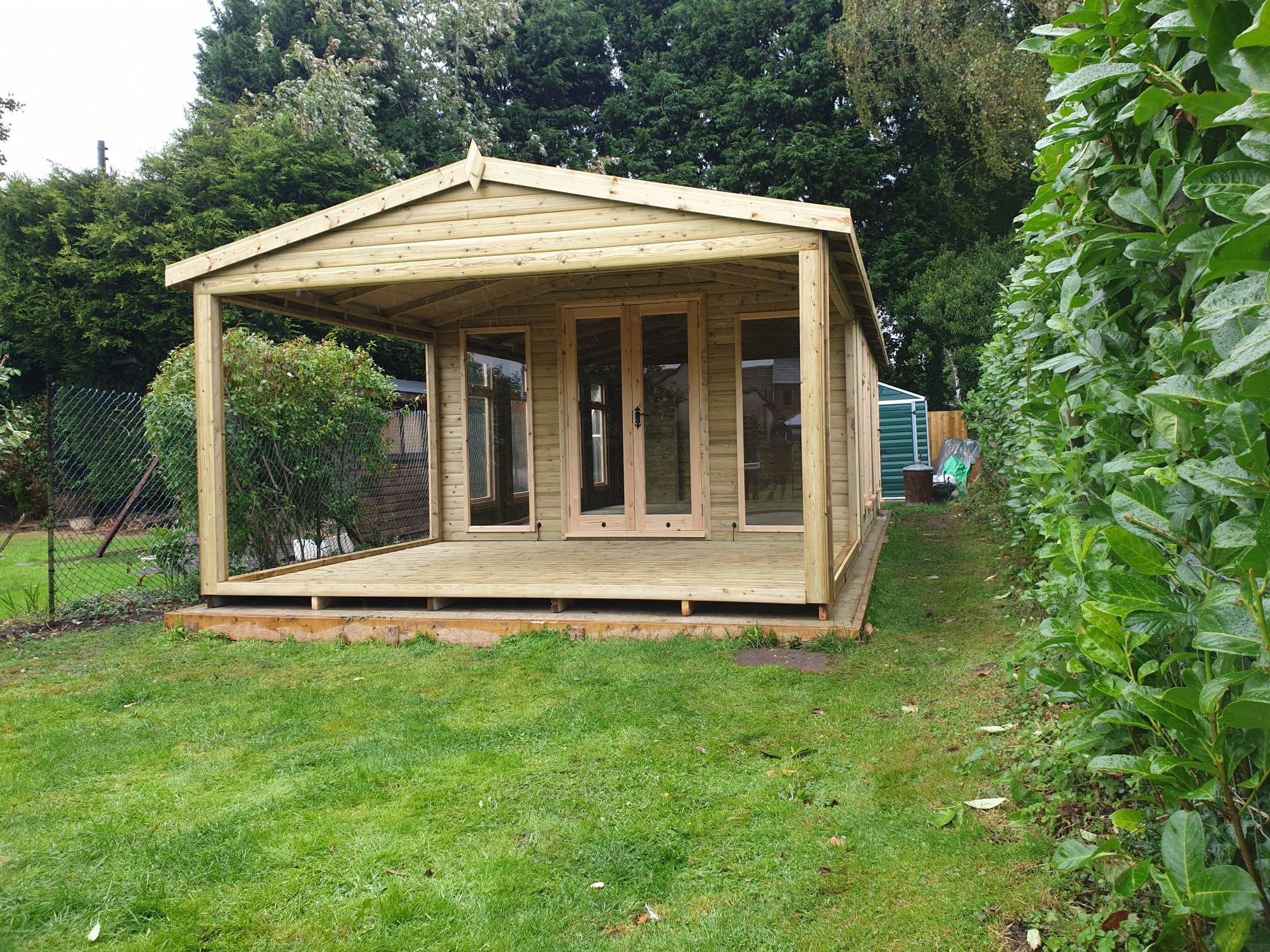 Deepdale Open-Fronted Summerhouse — hand-built by Azure Garden Buildings